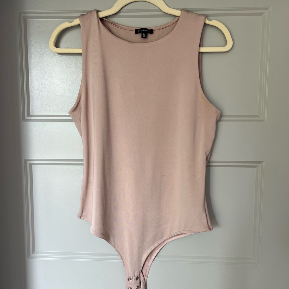 Beige/Pale Pink Bodysuit